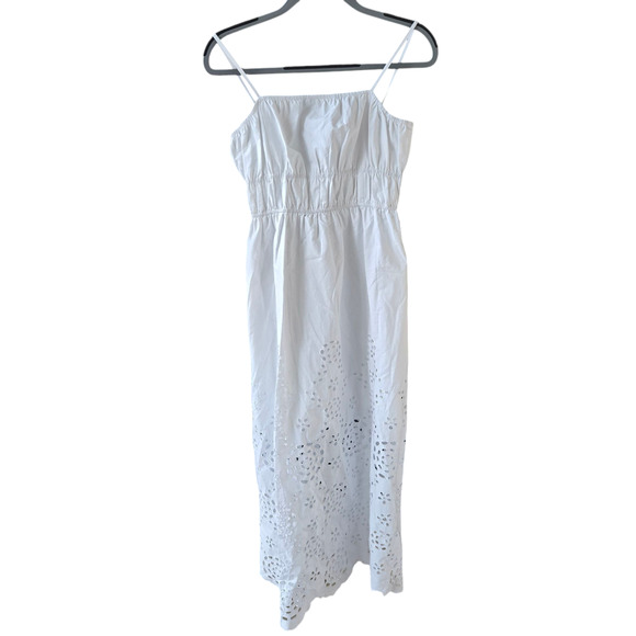 Madewell Embroidered Tank Midi Dress in Poplin Size 4 NWT - Picture 2 of 8